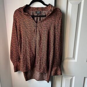 David Lerner x Evereve Bombay Stripes Long Sleeve Blouse - S